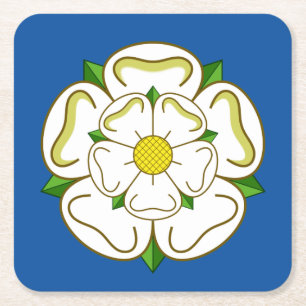 Dessous-de-verre Carré En Papier Drapeau du Yorkshire