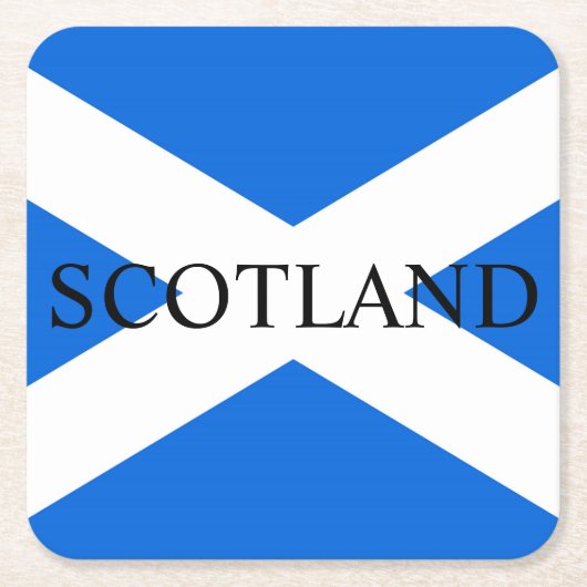 Dessous-de-verre Carré En Papier Drapeau écossais côte écossaise (Devant)