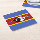 Dessous-de-verre Carré En Papier Drapeau Eswatini (Incliné)