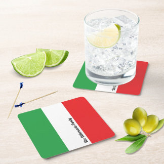 Dessous-de-verre Carré En Papier Drapeau italien en gras simple papier Carré person