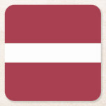 Dessous-de-verre Carré En Papier Drapeau Lettonie<br><div class="desc">Drapeau patriotique de Lettonie.</div>