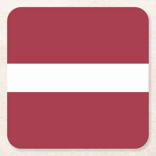 Dessous-de-verre Carré En Papier Drapeau Lettonie (Devant)