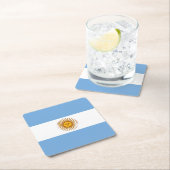 Dessous-de-verre Carré En Papier Drapeau patriotique argentin (En situation)