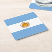 Dessous-de-verre Carré En Papier Drapeau patriotique argentin (Incliné)