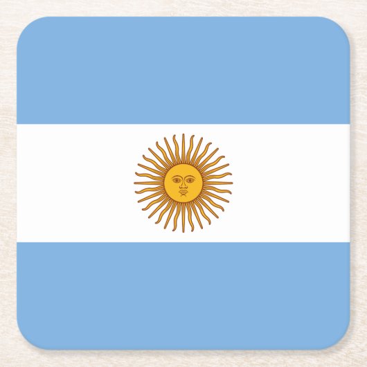 Dessous-de-verre Carré En Papier Drapeau patriotique argentin (Devant)