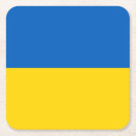 Dessous-de-verre Carré En Papier Drapeau patriotique de l'Ukraine<br><div class="desc">Drapeau patriotique de l'Ukraine.</div>