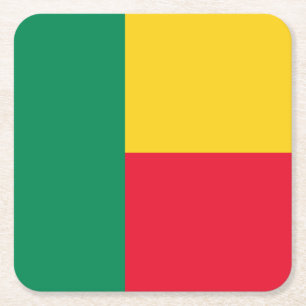 Dessous-de-verre Carré En Papier Drapeau patriotique du Bénin