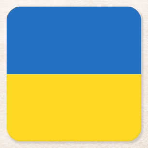 Dessous-de-verre Carré En Papier Drapeau patriotique ukrainien