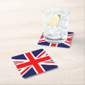 Dessous-de-verre Carré En Papier Drapeau Union Jack - UK (En situation)