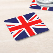 Dessous-de-verre Carré En Papier Drapeau Union Jack - UK (Incliné)