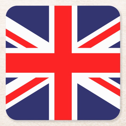 Dessous-de-verre Carré En Papier Drapeau Union Jack - UK (Devant)