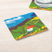 Dessous-de-verre Carré En Papier Drapeaux de prière II (Incliné)