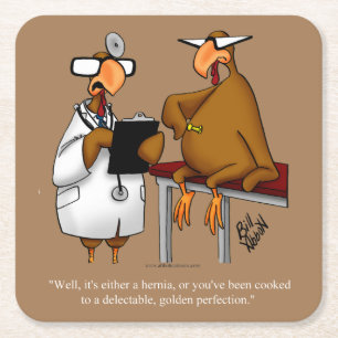 Dessous-de-verre Carré En Papier Drôle Humour Thanksgiving Golden Perfection