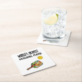 Dessous-de-verre Carré En Papier Drôle World's Okayest Pickleball Player Sports (En situation)