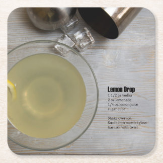 Dessous-de-verre Carré En Papier Drop de citron classique