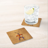 Dessous-de-verre Carré En Papier Drumming Shaman (En situation)