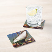 Dessous-de-verre Carré En Papier Dry Dock par John Atherton (En situation)