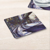 Dessous-de-verre Carré En Papier Dusting the Piano (Incliné)