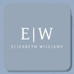 Dessous-de-verre Carré En Papier Dusty Blue minimaliste moderne Monogramme élégant<br><div class="desc">Découvrez notre Dusty Blue Minimalist Modern Monogram Elegant Collection : Elevez votre style avec une sophistication sobre et un charme intemporel. Notre collection présente des motifs minimalistes dans une teinte bleu roux apaisante, rehaussée d'élégants monogrammes adaptés à votre goût personnel. De la papeterie raffinée aux accessoires polyvalents, chaque pièce de...</div>
