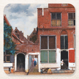 Dessous-de-verre Carré En Papier Dutch Alley, Johannes Vermeer