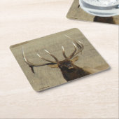 Dessous-de-verre Carré En Papier E29 Bull Elk (Incliné)