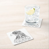 Dessous-de-verre Carré En Papier Eagle inspiré (En situation)