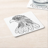 Dessous-de-verre Carré En Papier Eagle inspiré (Incliné)
