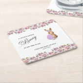 Dessous-de-verre Carré En Papier Easter Drinks Baby Shower  (Incliné)