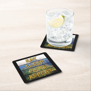 Dessous-de-verre Carré En Papier Eat Sleep Climat Repeat - Machu Picchu, Pérou