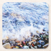 Dessous-de-verre Carré En Papier Eau bleue (Devant)