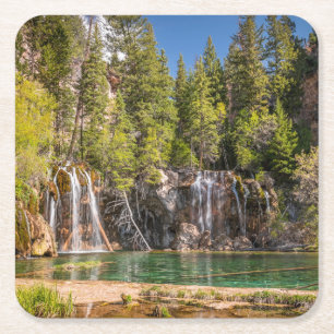 Dessous-de-verre Carré En Papier Eau   Hanging Lake Glenwood Springs, Colorado
