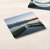 Dessous-de-verre Carré En Papier Eau | Lac Hopfen Alpes bavaroises Allemagne (Incliné)