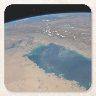 Dessous-de-verre Carré En Papier Eaux Bleues Tropicales Du Golfe Persique.