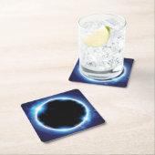 Dessous-de-verre Carré En Papier Éclipse (En situation)