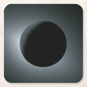 Dessous-de-verre Carré En Papier Éclipse solaire totale Artemis II