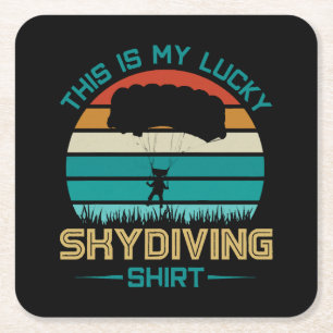 Dessous-de-verre Carré En Papier École de parachutisme Portland