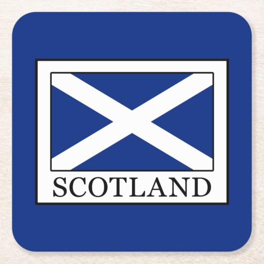 Dessous-de-verre Carré En Papier Écosse (Devant)