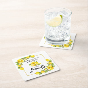 Dessous-de-verre Carré En Papier Écran de brosse Lemons Limoncello