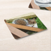 Dessous-de-verre Carré En Papier Écureuil gris sauvage mou (UK) (Incliné)