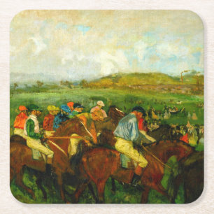 Dessous-de-verre Carré En Papier Edgar Degas Équitation