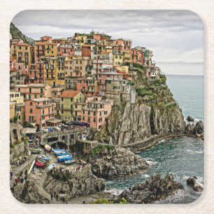 Dessous-de-verre Carré En Papier Edge of Italy - Manarola - Dessous de verre Carré