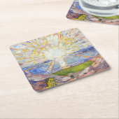 Dessous-de-verre Carré En Papier Edvard Munch - Le Soleil 1911 (Incliné)