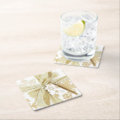 Dessous-de-verre Carré En Papier Élégance de Noël (En situation)