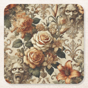 Dessous-de-verre Carré En Papier Élégance Grotesque – Victorien gothique