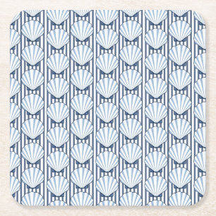Dessous-de-verre Carré En Papier Élégance Shell Stripe !