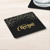 Dessous-de-verre Carré En Papier Elegant Black Paper Coaster (Incliné)
