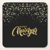 Dessous-de-verre Carré En Papier Elegant Black Paper Coaster (Devant)