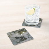 Dessous-de-verre Carré En Papier Élégant centre de Noël (En situation)