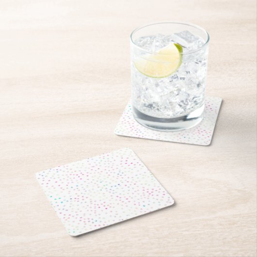 Dessous-de-verre Carré En Papier Elégant Iridescente Parties scintillant points Des (En situation)