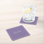 Dessous-de-verre Carré En Papier Élégant Lavender Lavender Classic Script Mariage<br><div class="desc">Un classique et élégant dessous de verre de boissons de lavande lilas, avec calligraphie script. Parfait pour la mariée moderne ayant une liaison formelle. Voir la suite ici : https://www.zazzle.com/collections/elegant_lilac_lavender_classic_script_wedding-119845502590580190 Contacter le concepteur pour les produits correspondants pour compléter la suite, OU pour les variations de couleur de ce design. Merci...</div>
